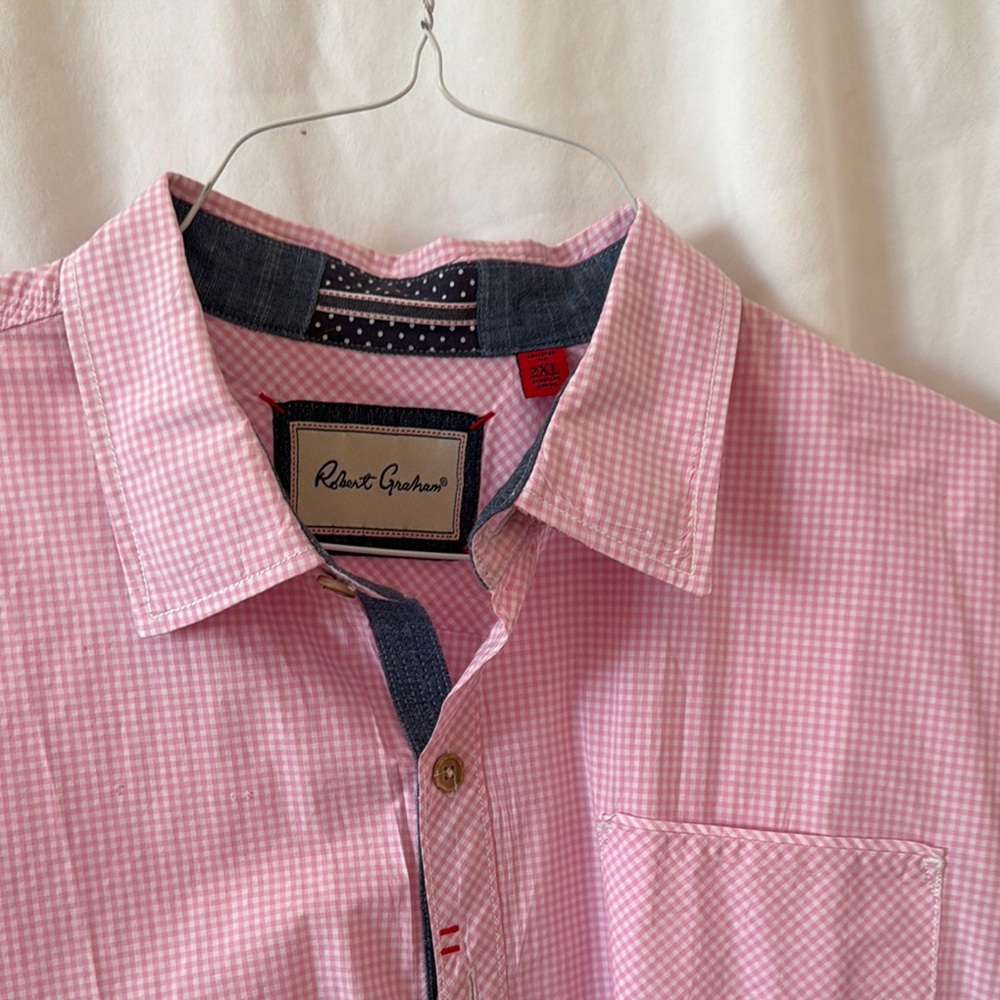Robert Graham Pink Checkered Men's Shirt